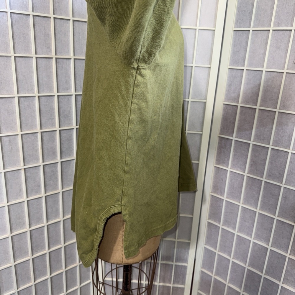 Jaded Gypsy Boho Festival Hippie Grunge Green Oversized Pocket Sweatshirt L/XL - Picture 3 of 15